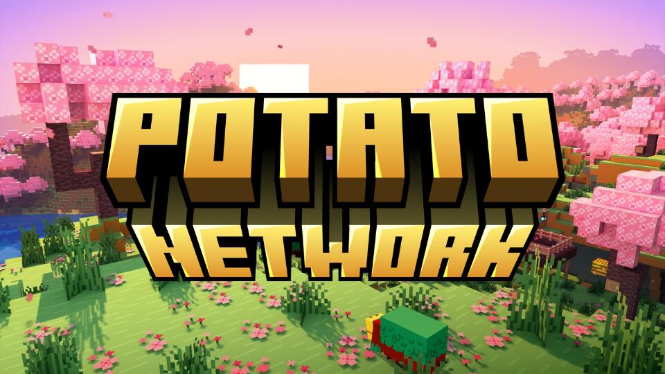 Discovery splash banner for Potato Network Discord server