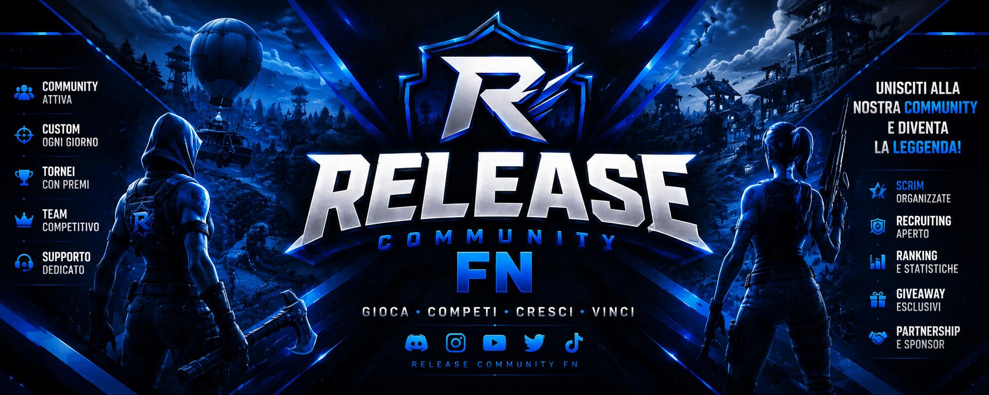 Discovery splash banner for Release Community FN Discord server
