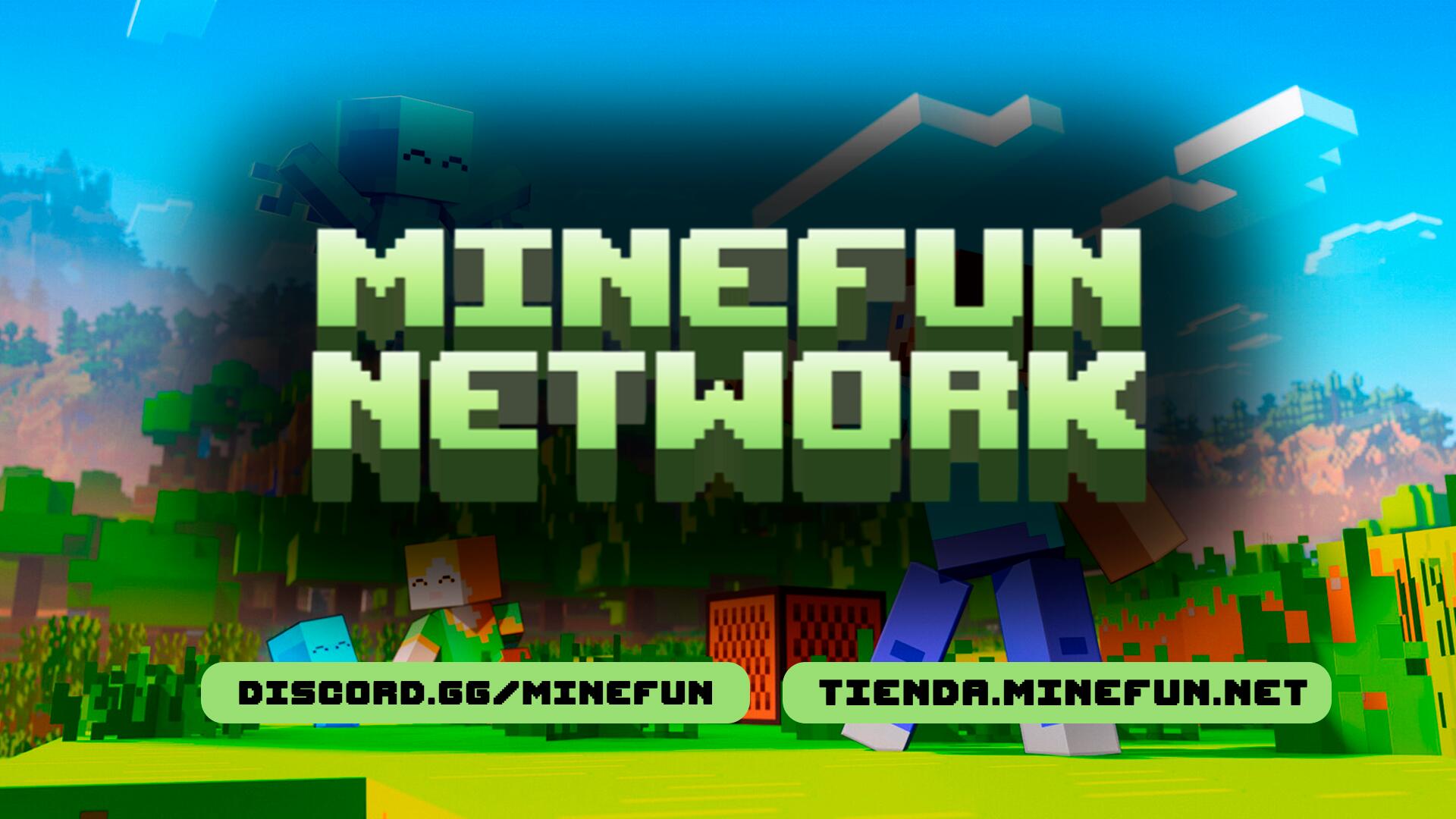 Discovery splash banner for MineFun Network Discord server