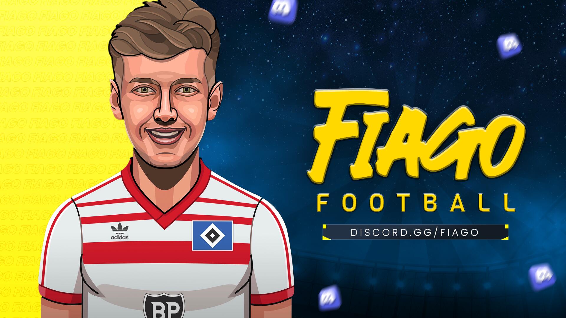 Discovery splash banner for Fiago Football Discord server
