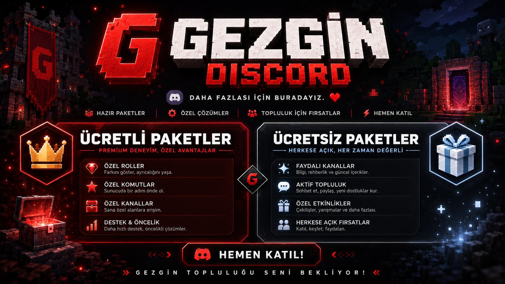 Discovery splash banner for Gezgin - Eklenti Paketleri Discord server