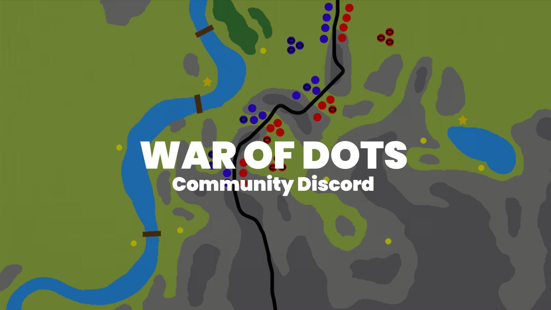 Discovery splash banner for War Of Dots Discord server