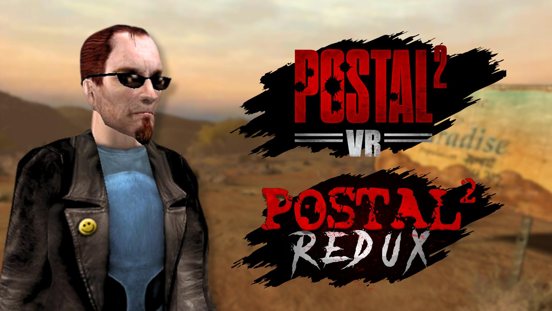 Discovery splash banner for POSTAL 2 VR / POSTAL 2 REDUX Discord server