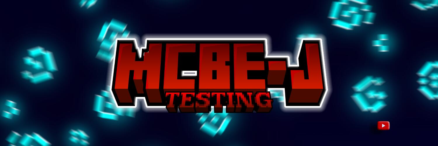 Discovery splash banner for MCBE-J Testing (BP) Discord server