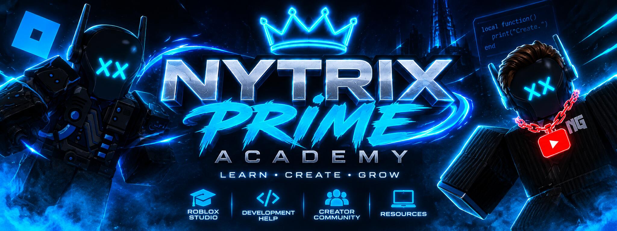 Discovery splash banner for π Nytrix Prime Academy Discord server