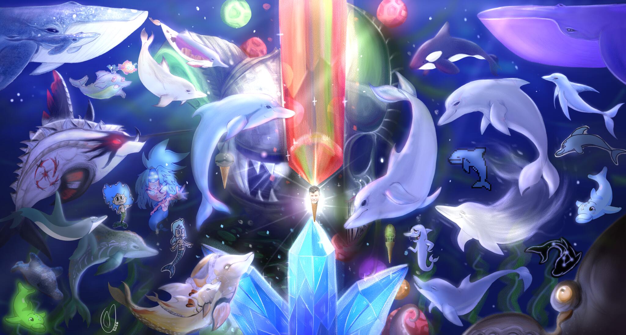 Discovery splash banner for Ecco the Dolphin Discord server