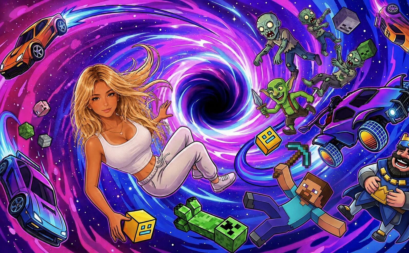 Discovery splash banner for EvoBlondie Discord server