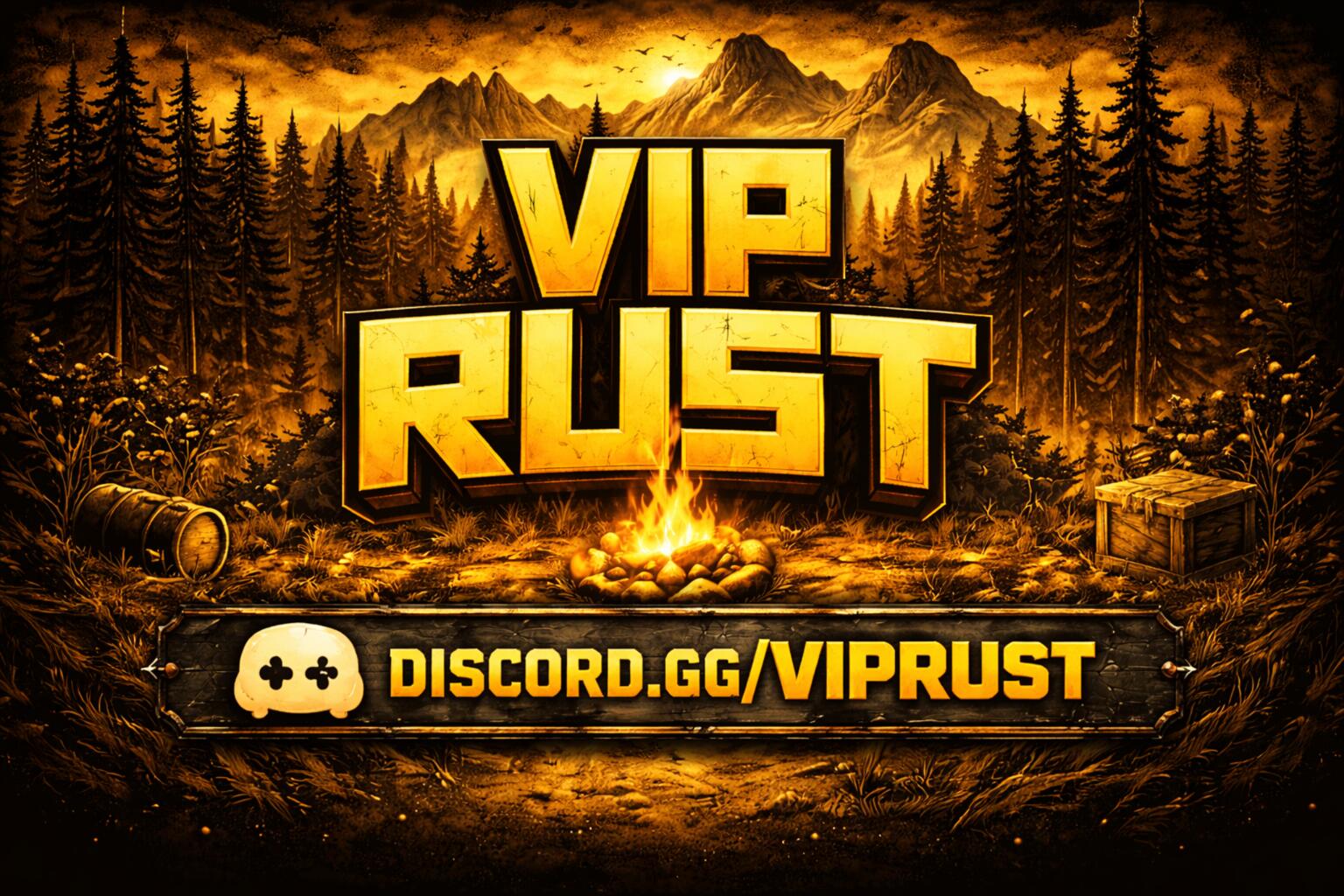 Discovery splash banner for VIP RUST Discord server