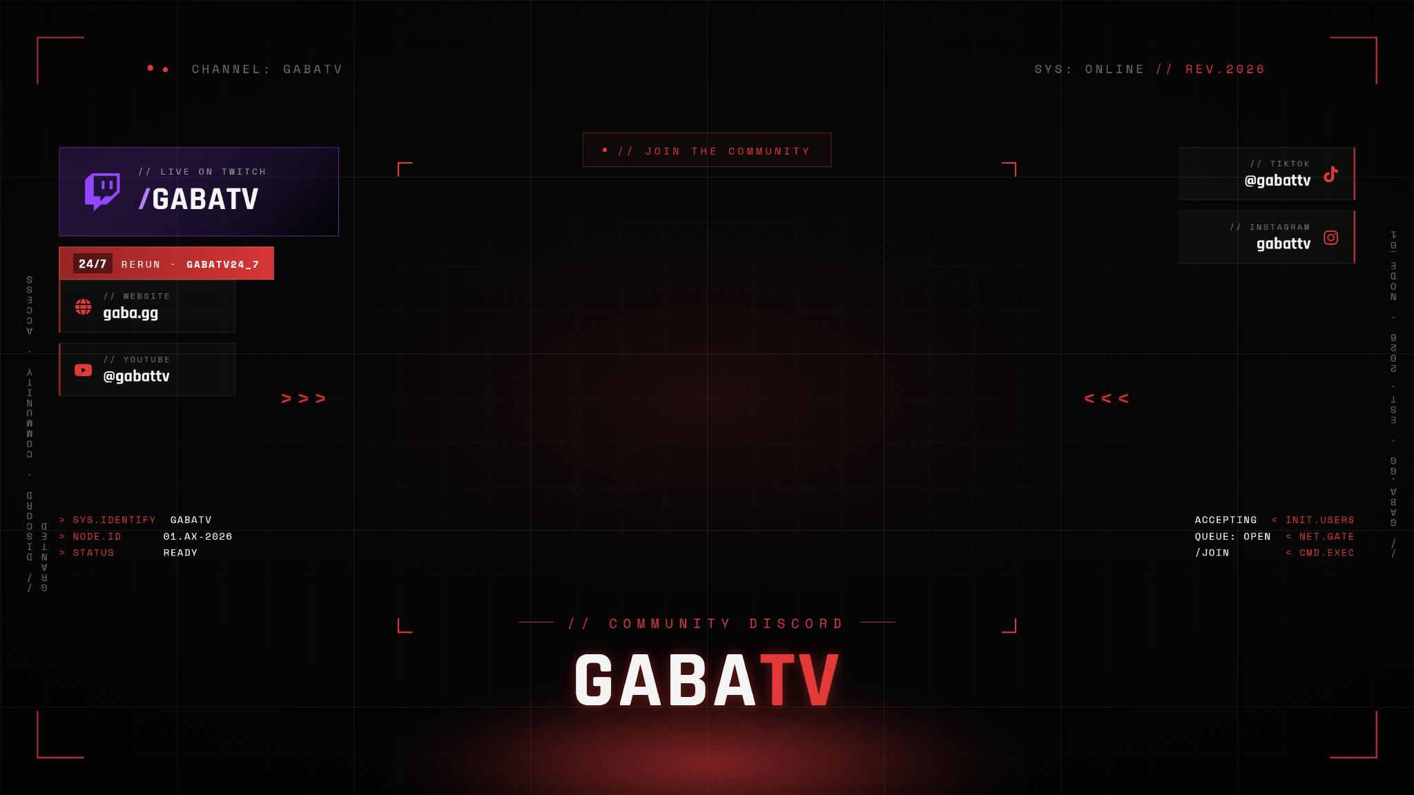 Discovery splash banner for Gaba.gg Discord server