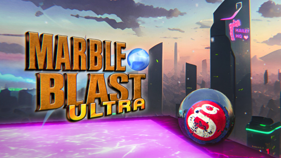 Discovery splash banner for Marble Blast Discord server