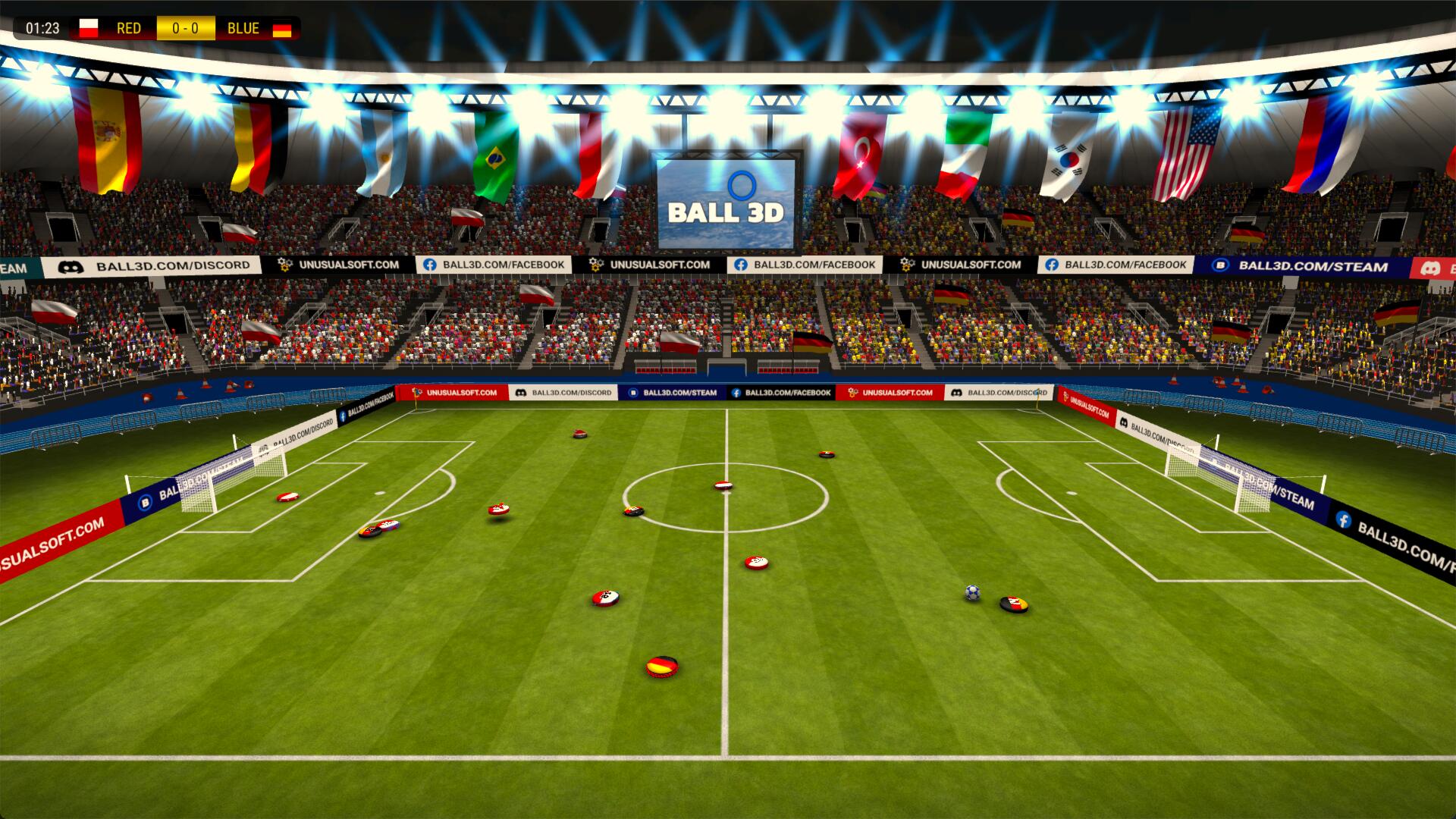 Discovery splash banner for Soccer Online: Ball 3D Discord server