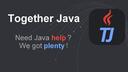 Discovery splash banner for Together Java Discord server