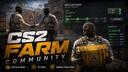 Discovery splash banner for CS2 Farm Community Discord server