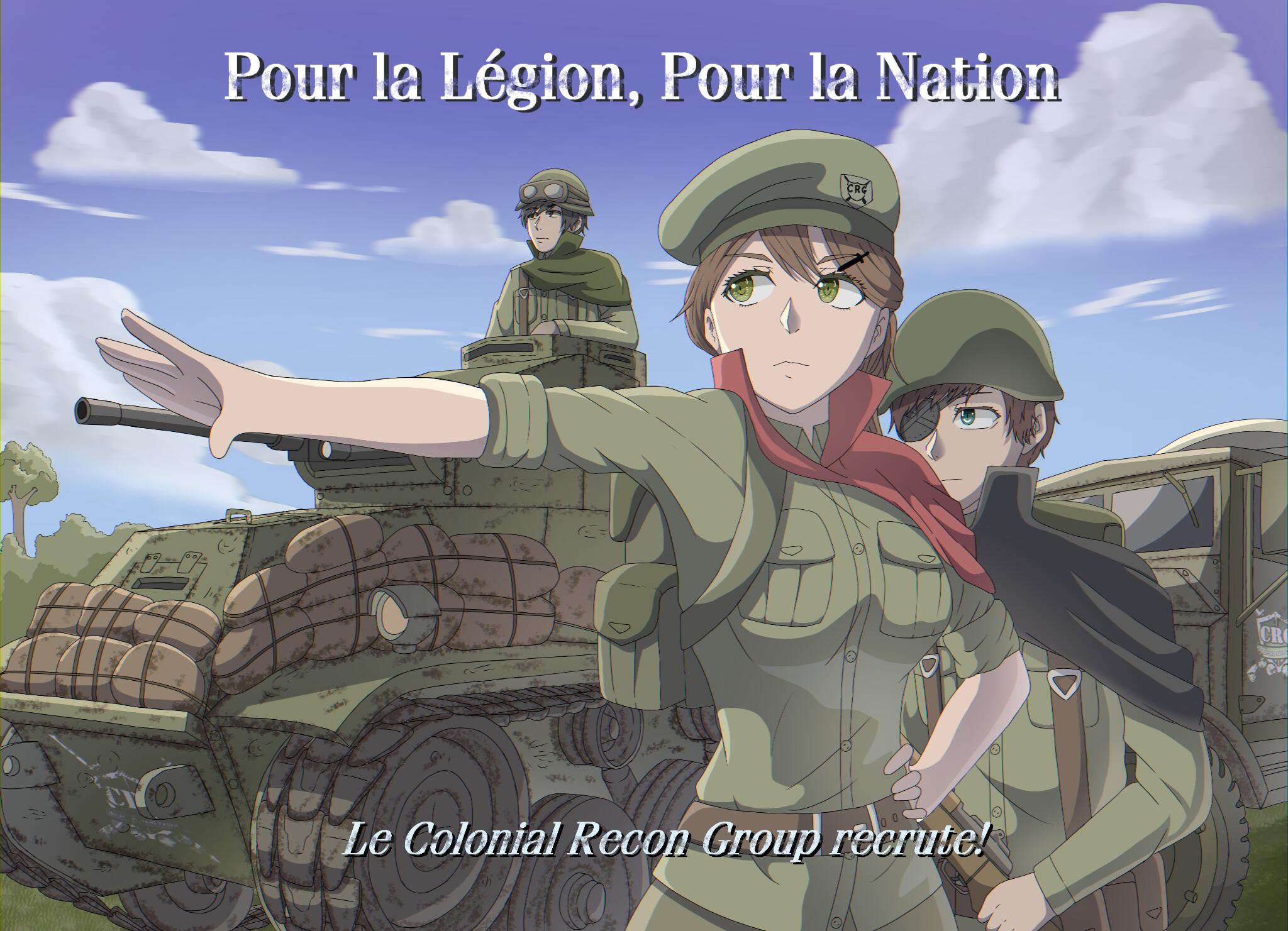 Discovery splash banner for Colonial Recon Group - Foxhole Discord server