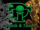 Discovery splash banner for Death & Taxes Discord server