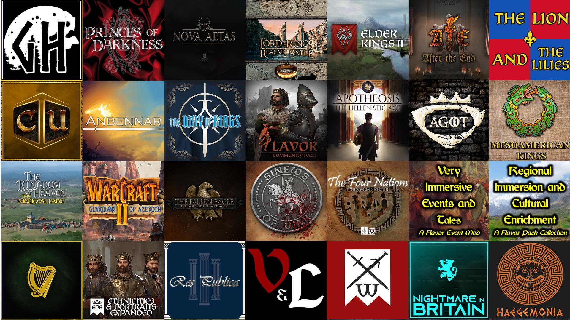 Discovery splash banner for CK3 Mod Co-op Discord server