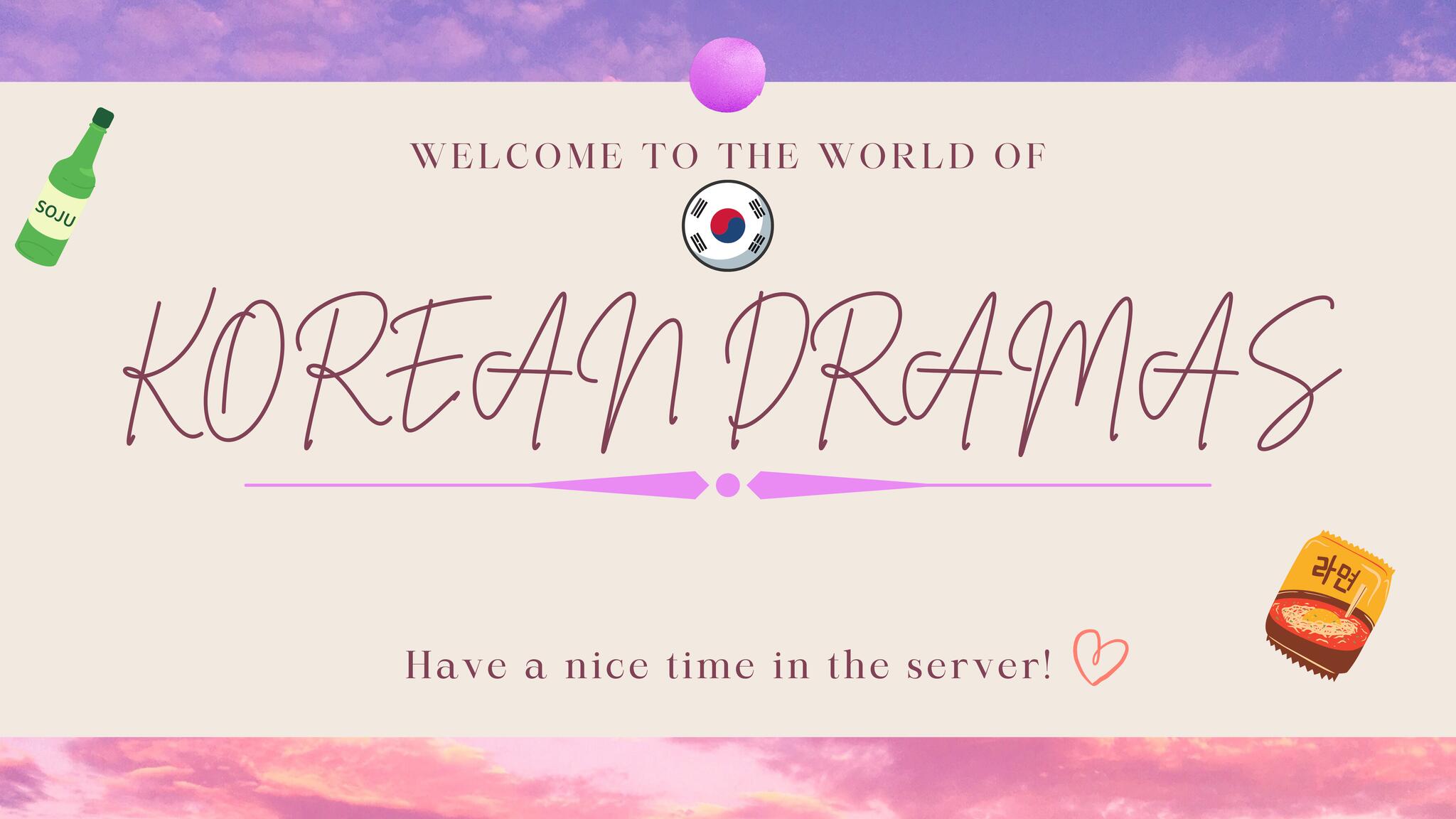 Discovery splash banner for Korean Dramas Discord server
