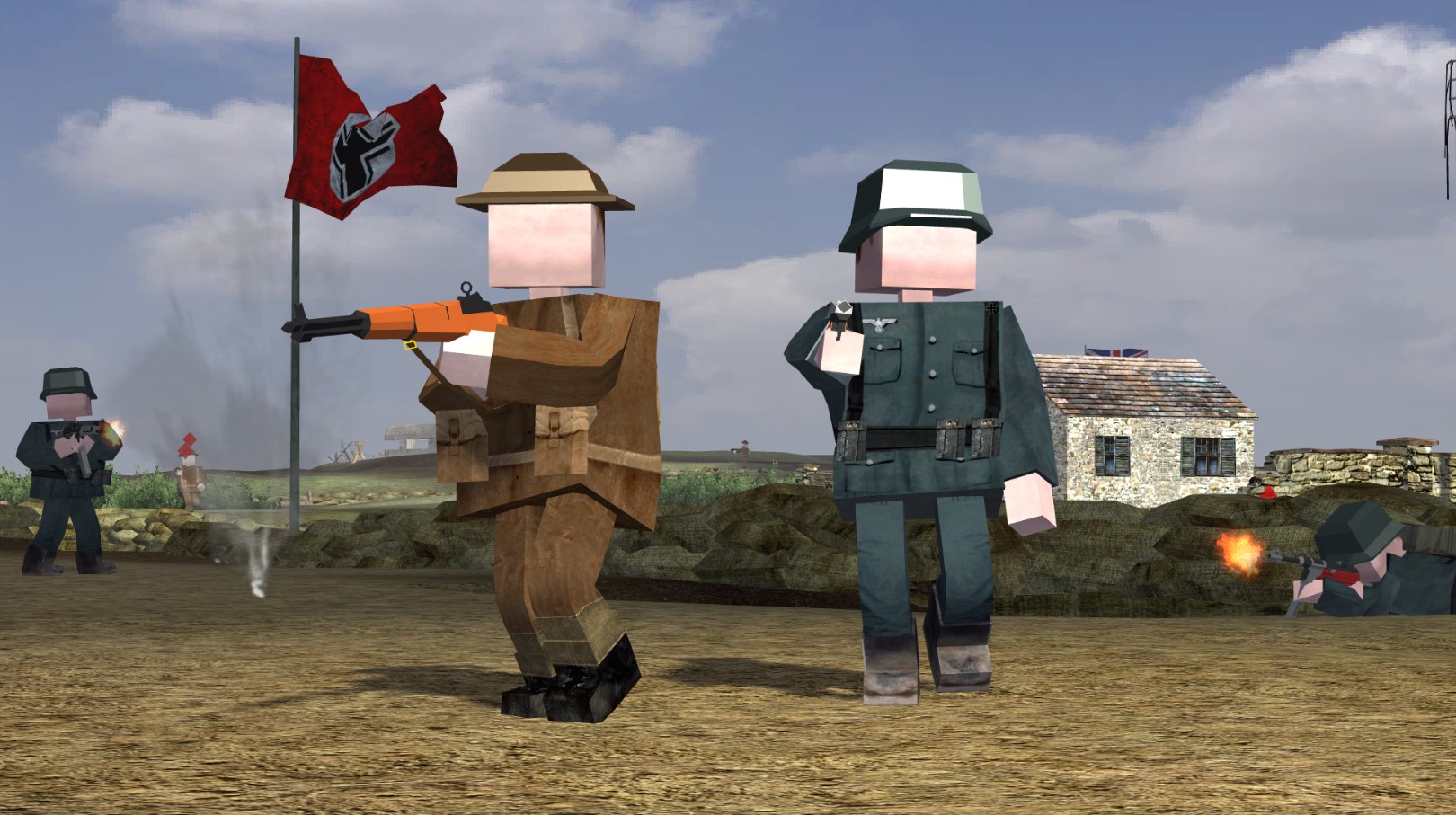 Discovery splash banner for Polyfield Official Discord server