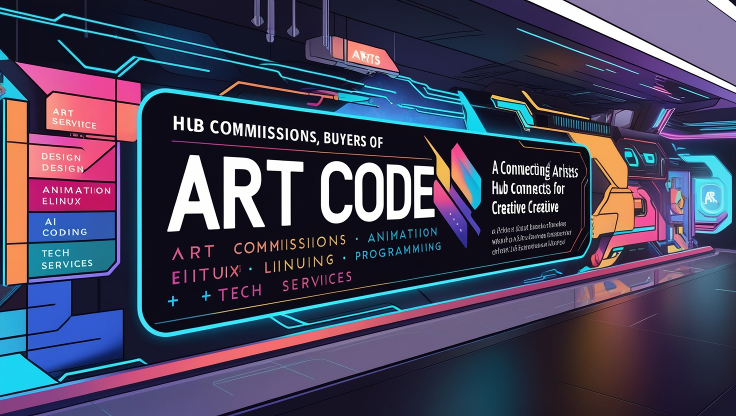 Discovery splash banner for Art Code Discord server