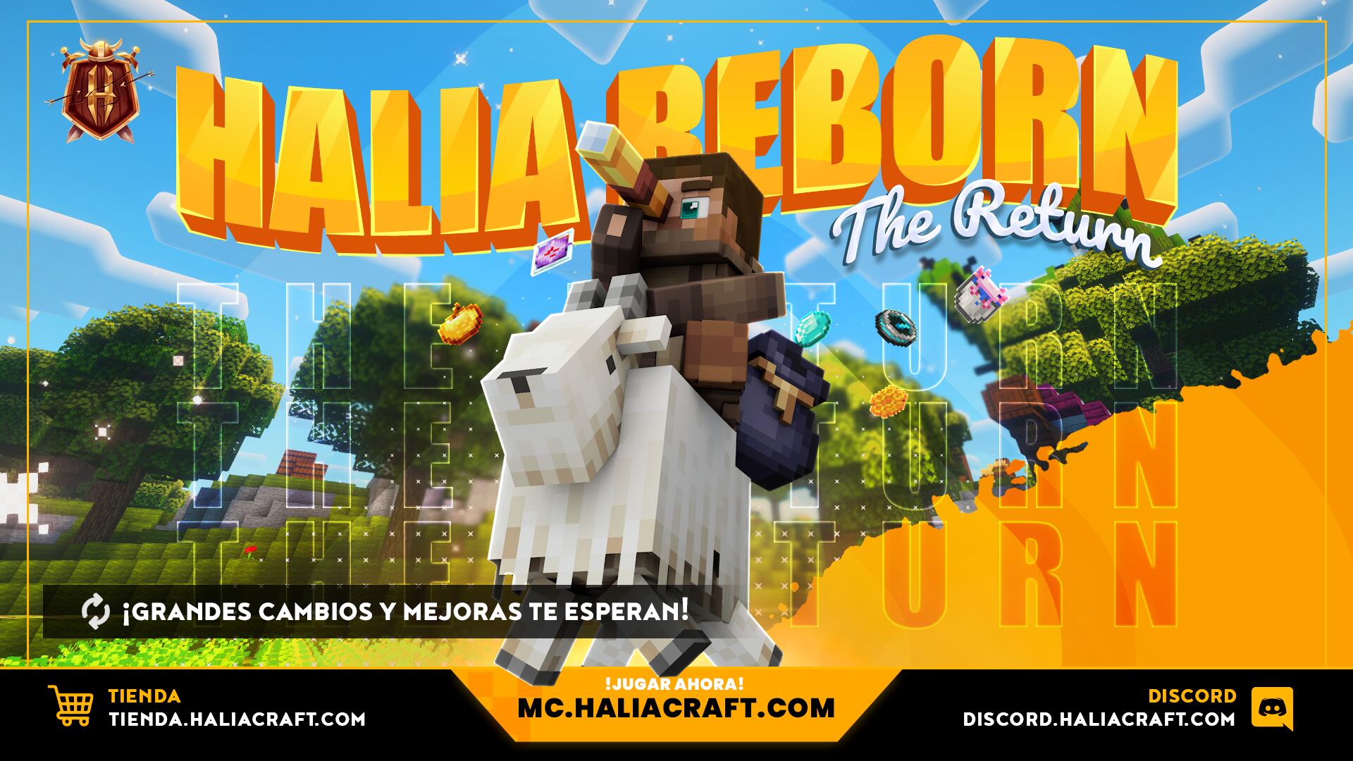 Discovery splash banner for 🏹HaliaCraft Network | Servidor de Minecraft Discord server