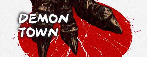 Discovery splash banner for DEMON TOWN Discord server