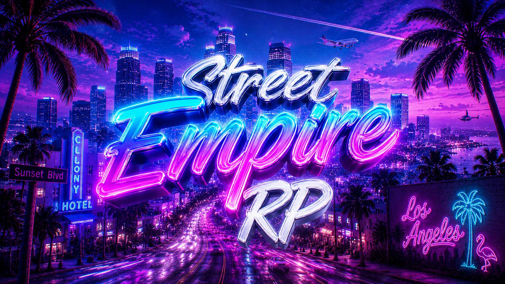Discovery splash banner for Street Empire RP Discord server
