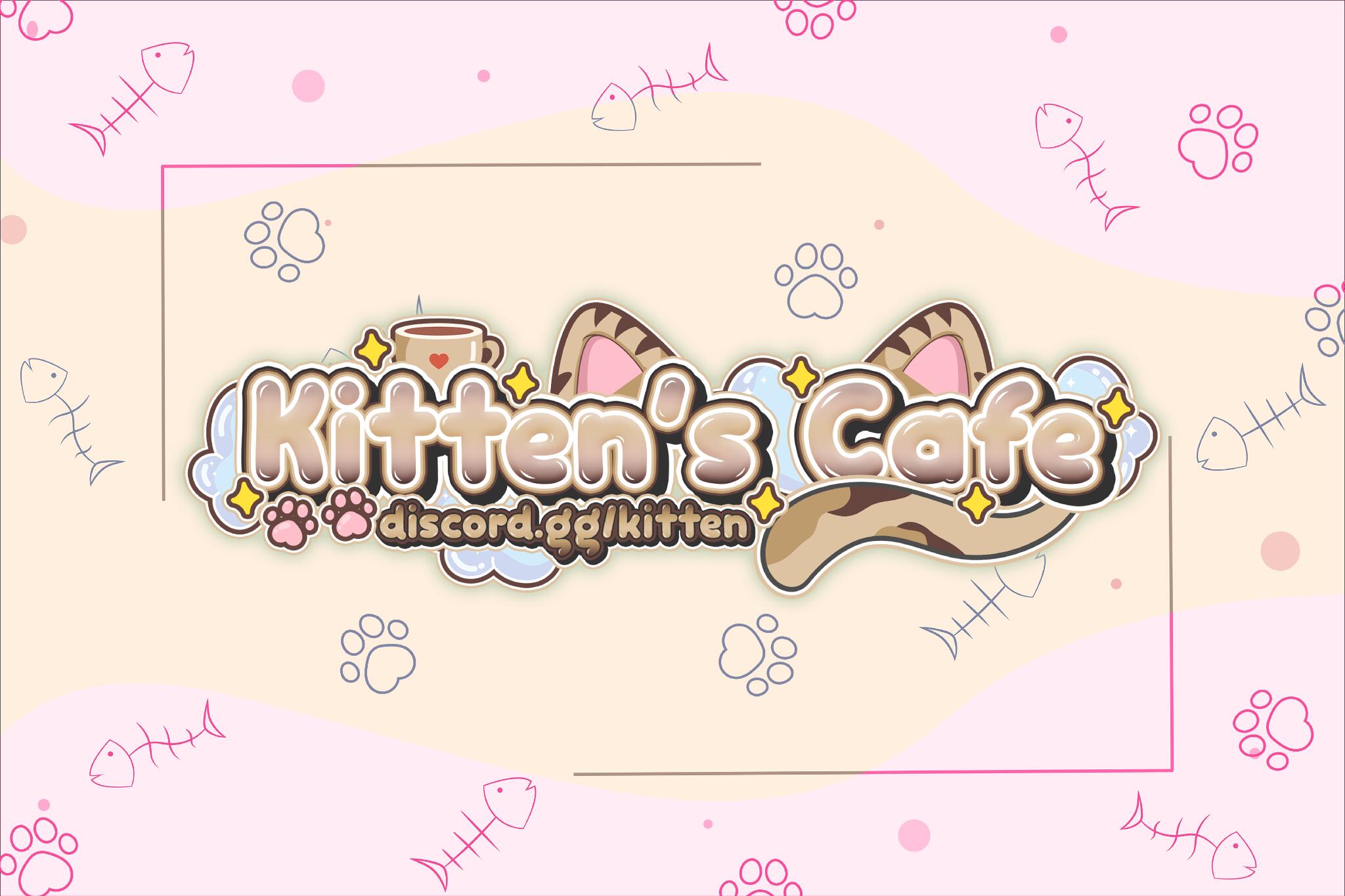 Discovery splash banner for Kitten's Cafe ♡ Discord server