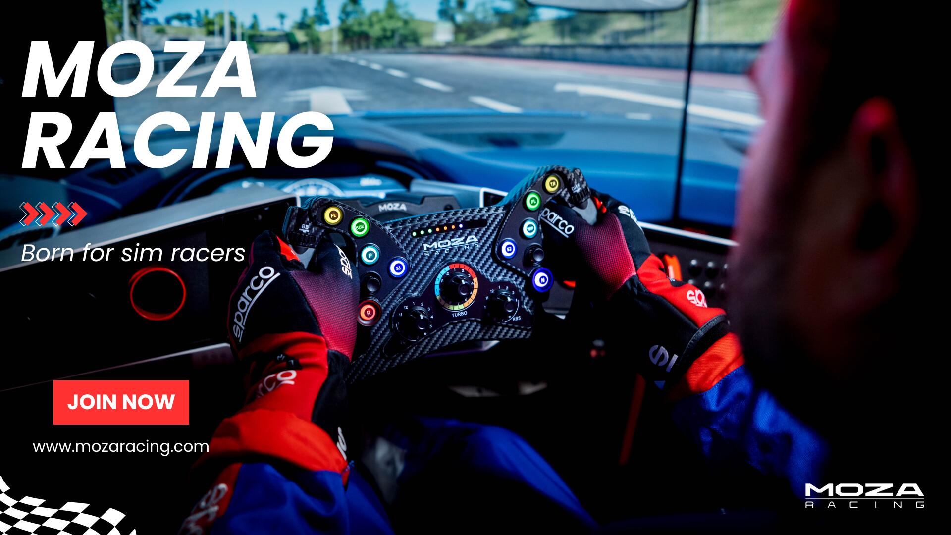 Discovery splash banner for MOZA Racing Official Discord server